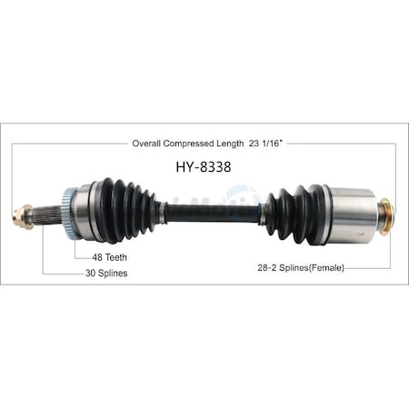 Surtrack Axle Cv Axle Shaft, Hy-8338 HY-8338